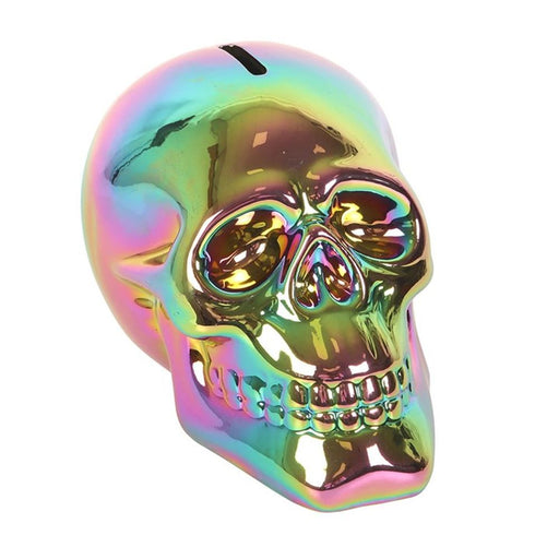 16cm Metallic look Skull Money Bank - The Gift Cabin UK