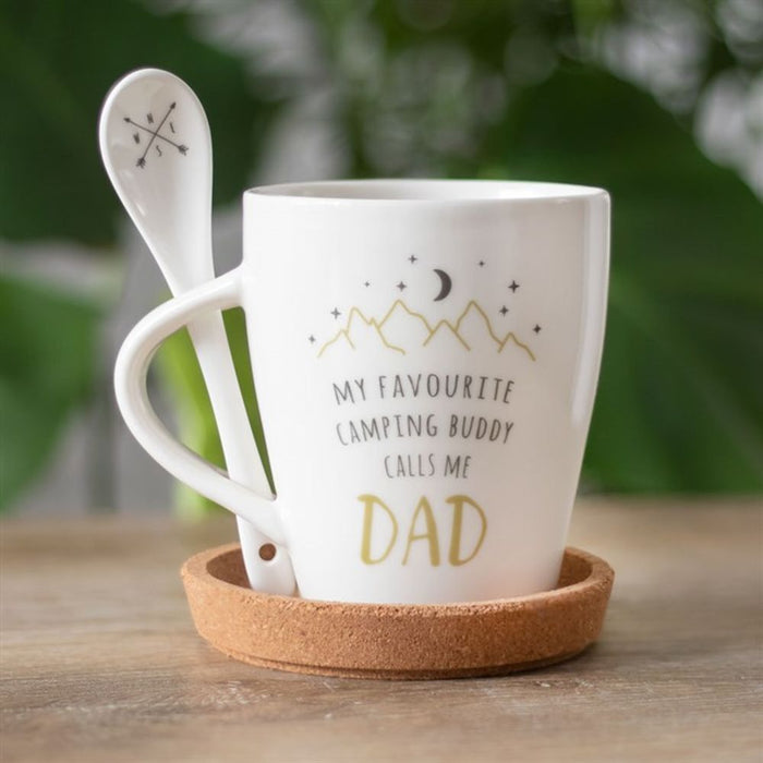 Dad Camping Buddy Mug and Spoon Set - The Gift Cabin UK