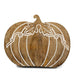 25cm Wooden Carved Pumpkin - The Gift Cabin UK