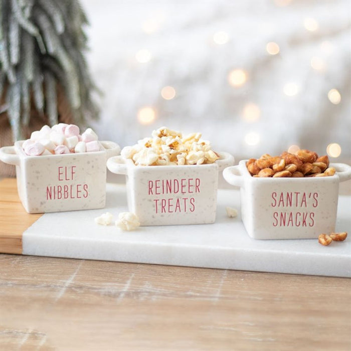 Set of 3 Ceramic Christmas Snack Bowls - The Gift Cabin UK