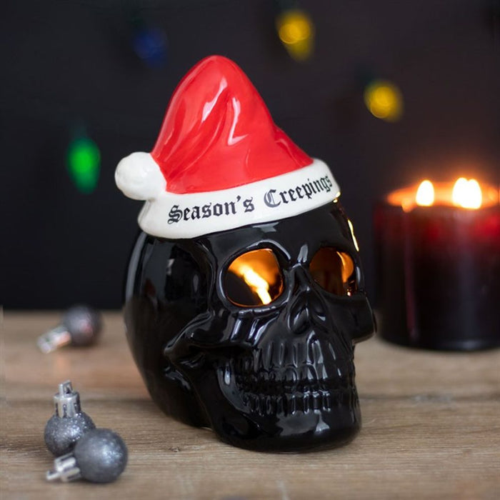 Seasons Creepings Skull Tealight Holder - The Gift Cabin UK