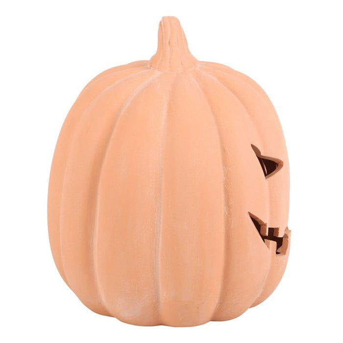 22cm Terracotta Pumpkin Ornament - The Gift Cabin UK