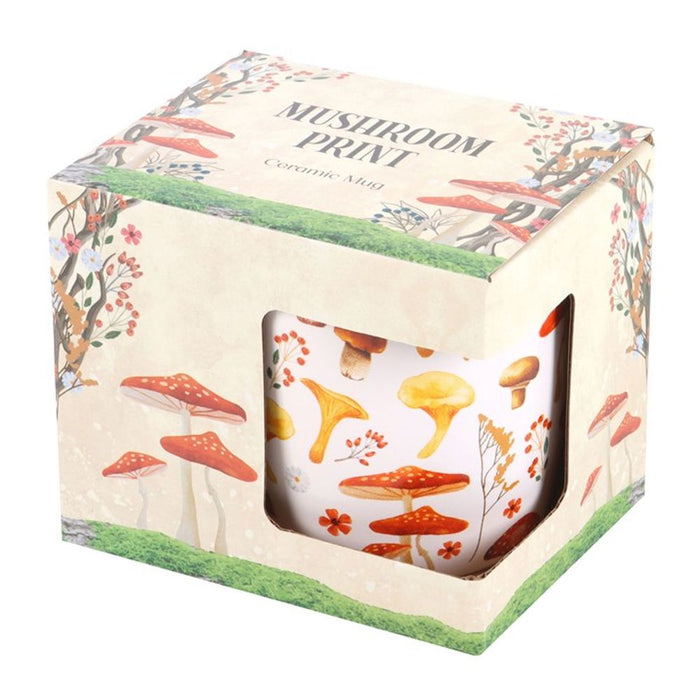 All Over Mushroom Print Mug - The Gift Cabin UK