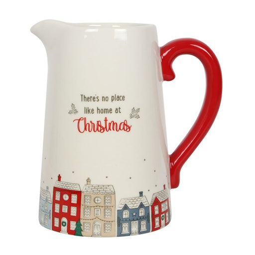 17cm Christmas Village Ceramic Flower Jug - The Gift Cabin UK