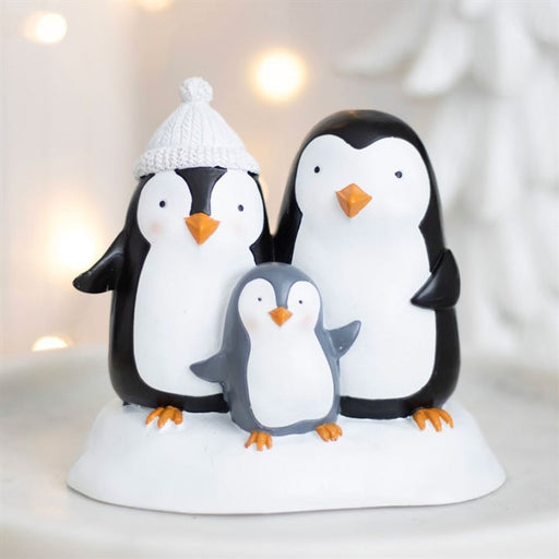 Penguin Family Resin Ornament - The Gift Cabin UK