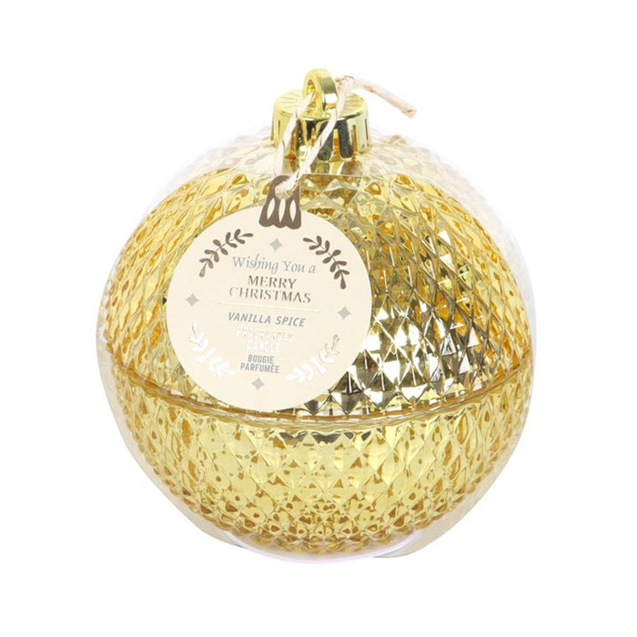 11cm Gold Bauble Candle - The Gift Cabin UK