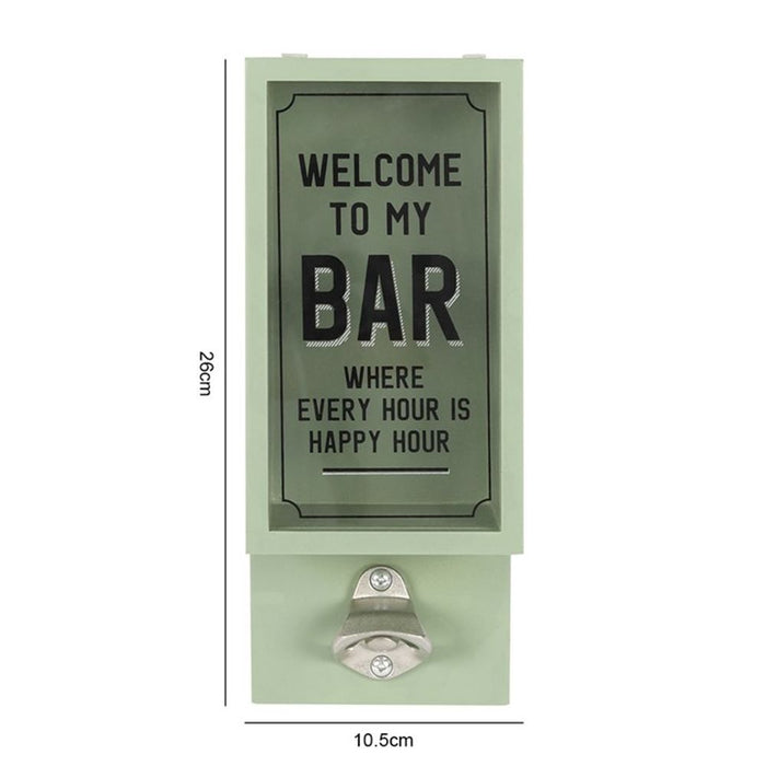 Green Garden Bar Bottle Opener Plaque - The Gift Cabin UK