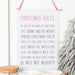 30cm Christmas Rules Metal Hanging Sign - The Gift Cabin UK