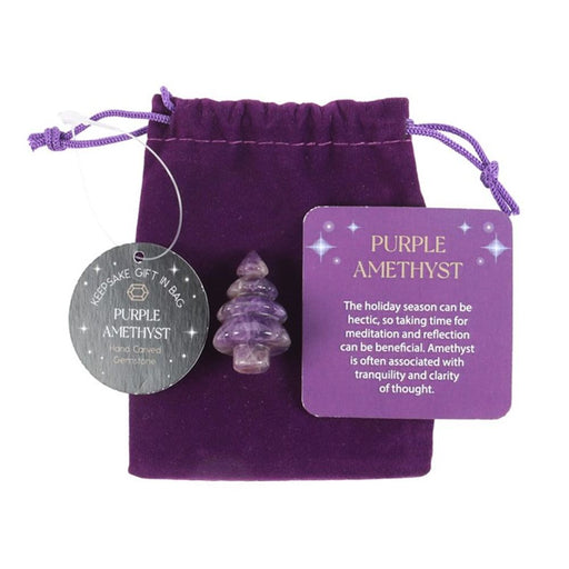 Amethyst Crystal Christmas Tree in a Bag - The Gift Cabin UK