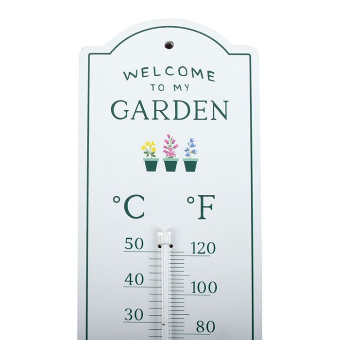 Welcome to My Garden Wall Thermometer - The Gift Cabin UK