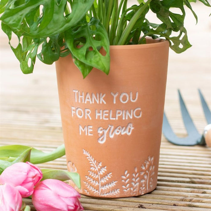 Thank You For Helping Me Grow Terracotta Plant Pot - The Gift Cabin UK