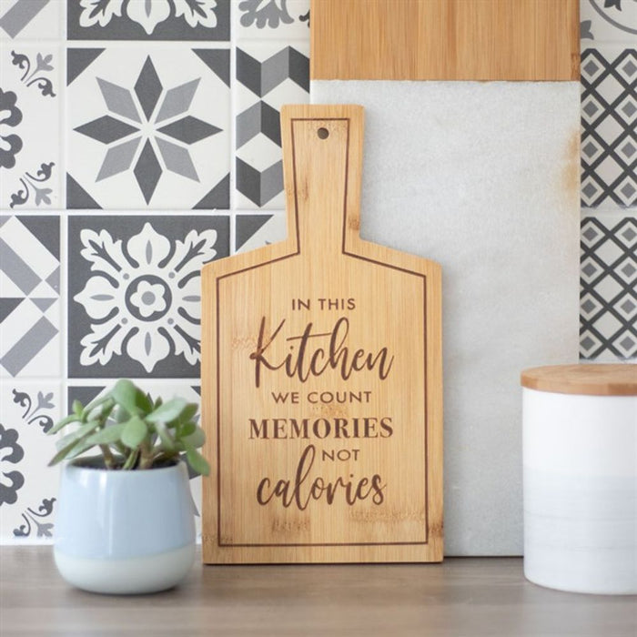 Count Memories, Not Calories Bamboo Serving Board - The Gift Cabin UK