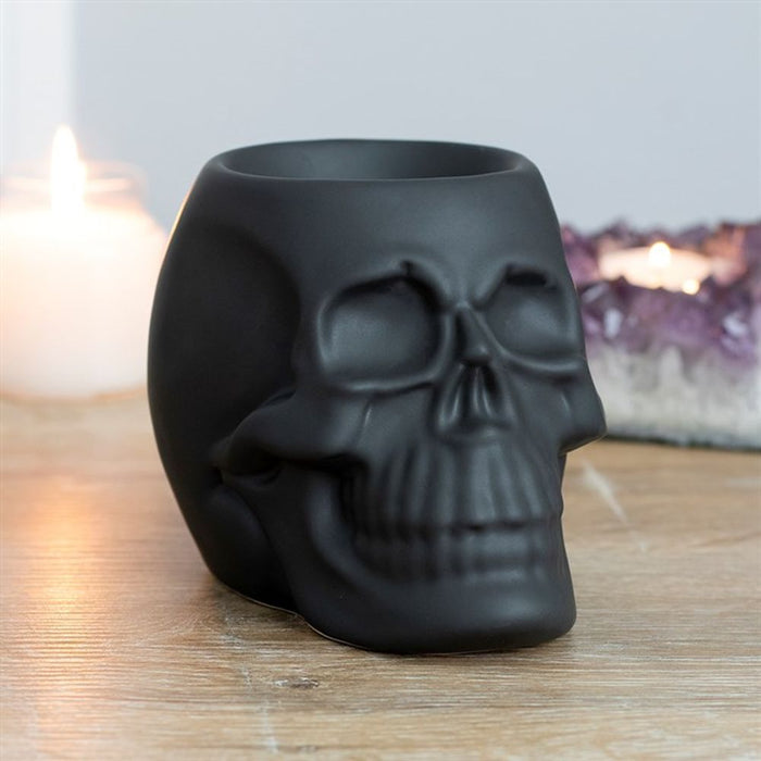 Black Skull Oil Burner - The Gift Cabin UK