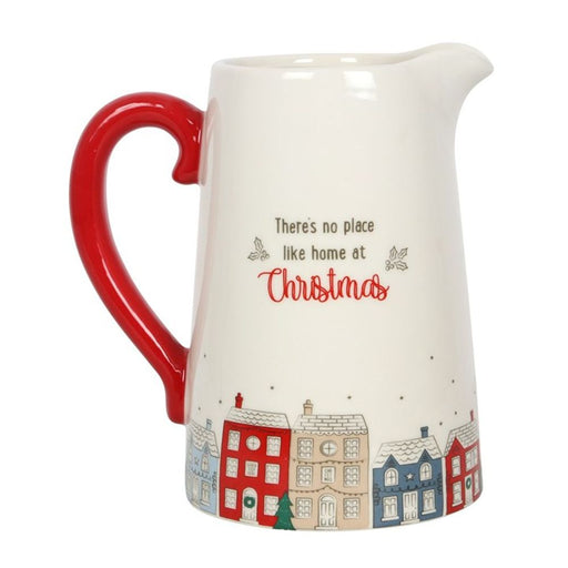 17cm Christmas Village Ceramic Flower Jug - The Gift Cabin UK