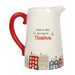 17cm Christmas Village Ceramic Flower Jug - The Gift Cabin UK