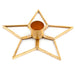 Gold Star Glass and Metal Candle Holder - The Gift Cabin UK