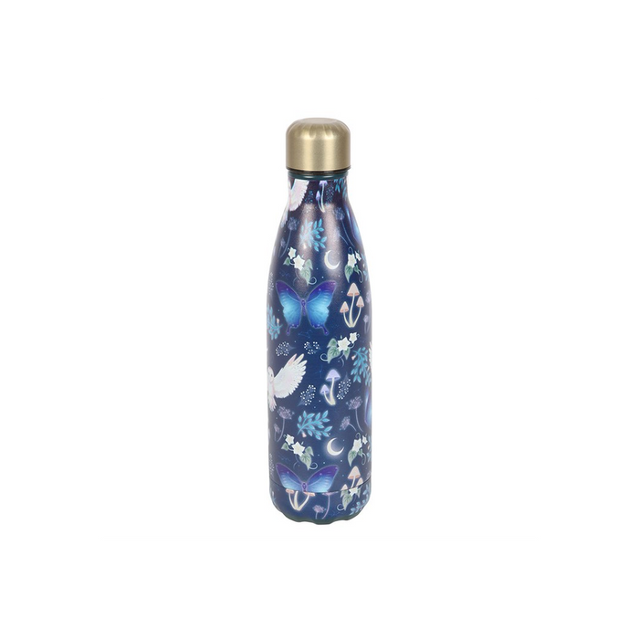 Night Flight Owl Print Metal Water Bottle - The Gift Cabin UK