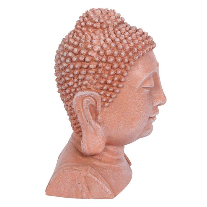 41cm Terracotta Effect Buddha Head Ornament - The Gift Cabin UK