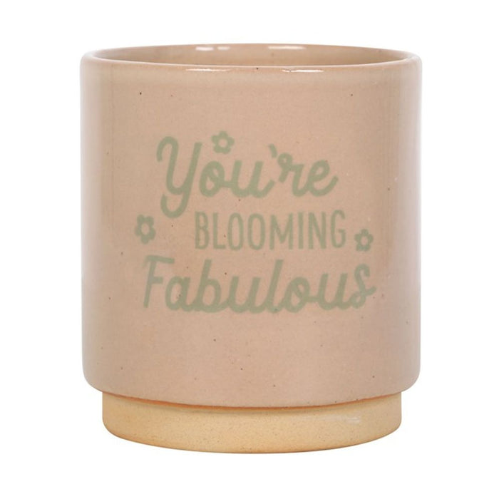 Cream Speckle Blooming Fabulous Plant Pot - The Gift Cabin UK