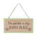 The Garden Is My Happy Place Hanging Sign - The Gift Cabin UK