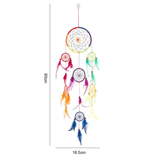 90cm Multi Rainbow Dreamcatcher - The Gift Cabin UK