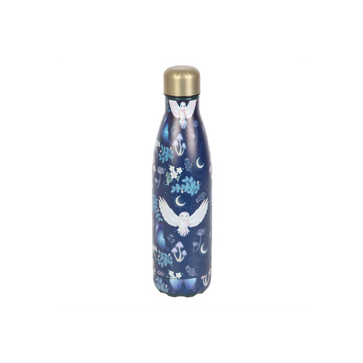 Night Flight Owl Print Metal Water Bottle - The Gift Cabin UK