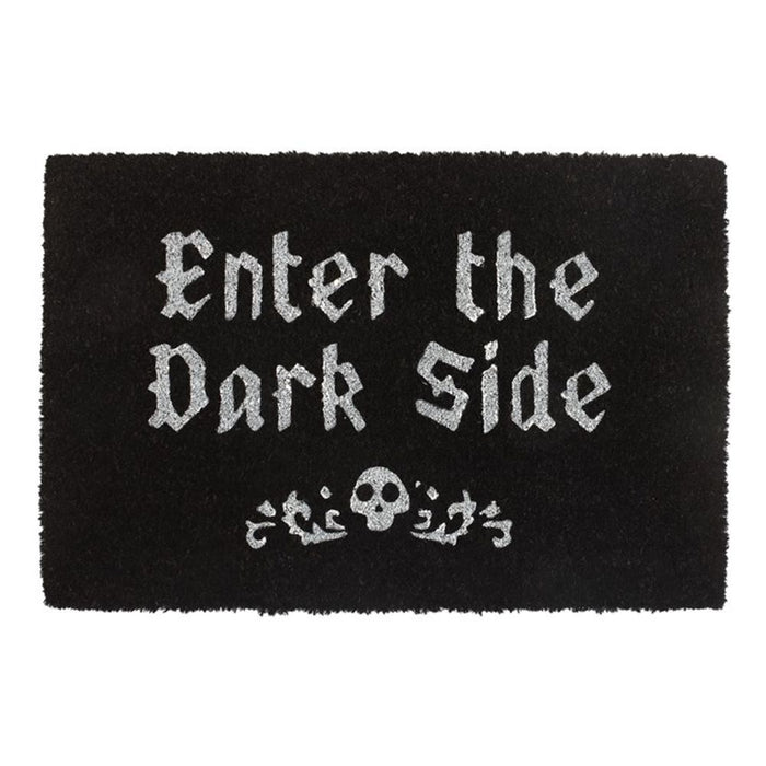 Black Enter The Dark Side Coir Doormat - The Gift Cabin UK