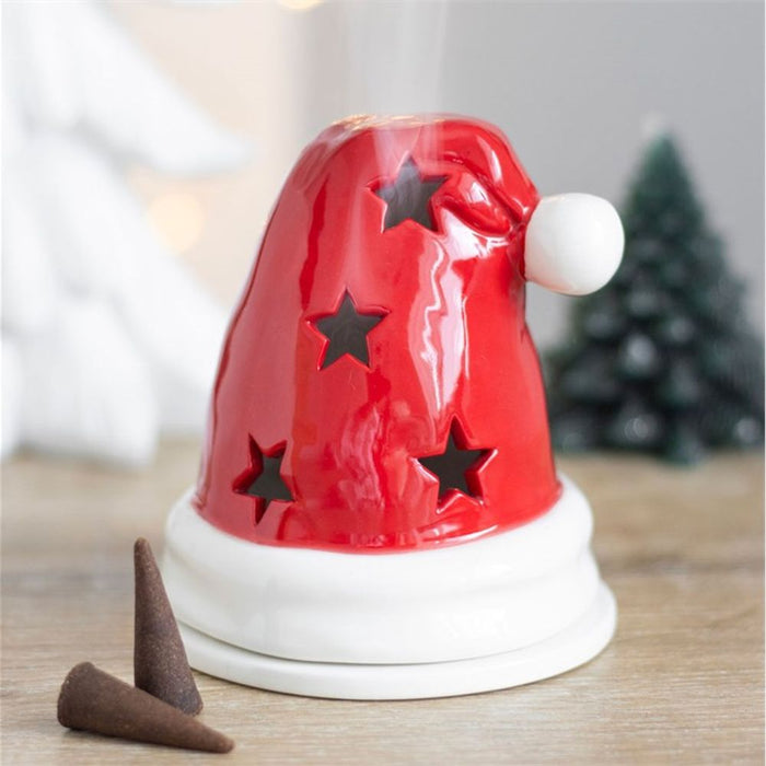 Santa Hat Incense Cone Burner and Tealight Holder - The Gift Cabin UK