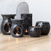 Small Black Crackle Glass Oil Burner - The Gift Cabin UK