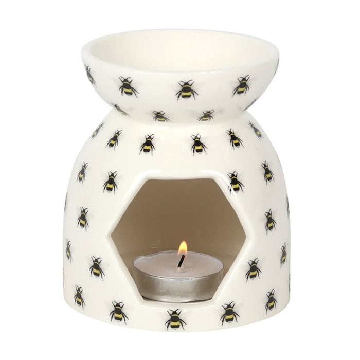 All Over Bee Print Oil Burner - The Gift Cabin UK