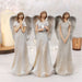 Trio of Small Glitter Angels - The Gift Cabin UK