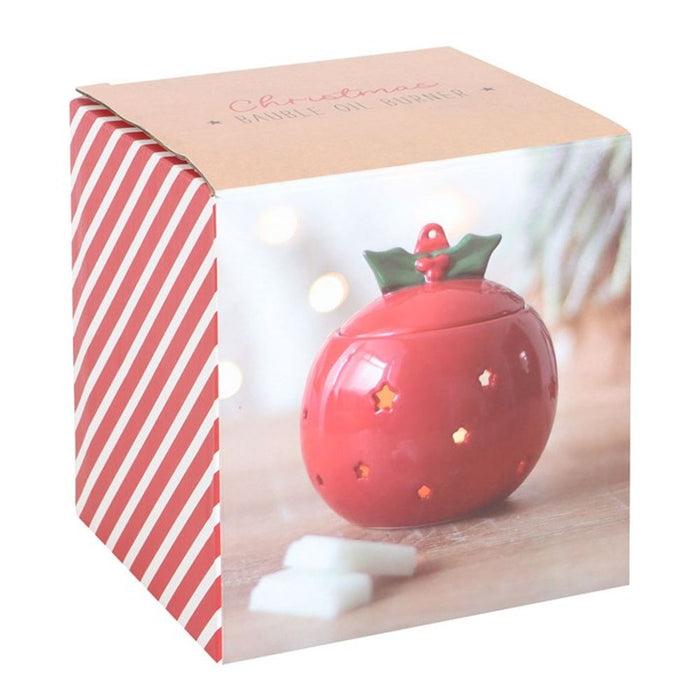 Red Bauble Oil Burner - The Gift Cabin UK