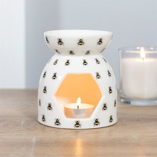 All Over Bee Print Oil Burner - The Gift Cabin UK