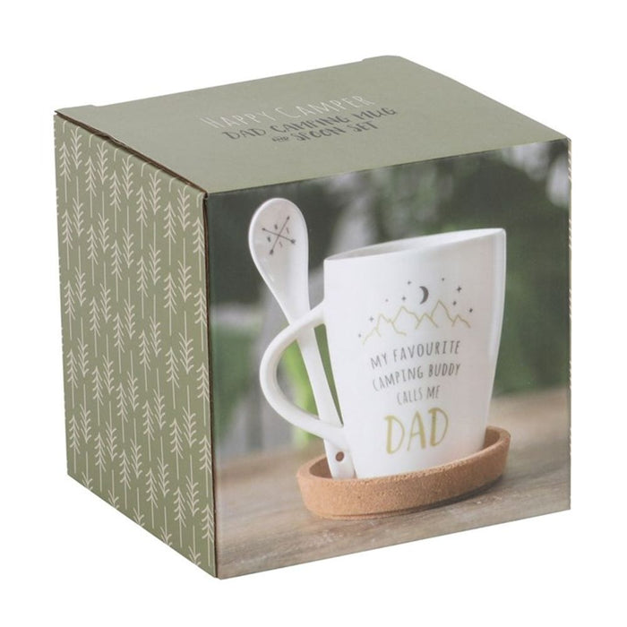 Dad Camping Buddy Mug and Spoon Set - The Gift Cabin UK