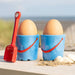 Set of 2 Bucket Shaped Ceramic Egg Cups with Spade Spoons - The Gift Cabin UK