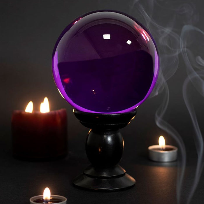 Large Purple Crystal Ball on Stand - The Gift Cabin UK