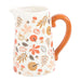 17cm Autumn Leaves and Pumpkins Ceramic Flower Jug - The Gift Cabin UK