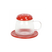 Glass Mushroom Mug and Saucer - The Gift Cabin UK