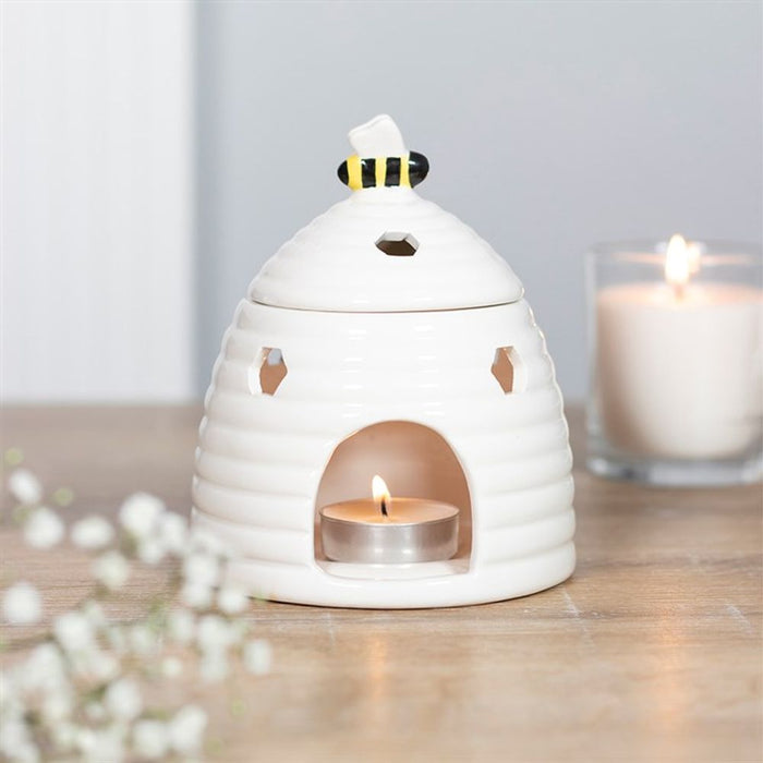 White Beehive Oil Burner - The Gift Cabin UK