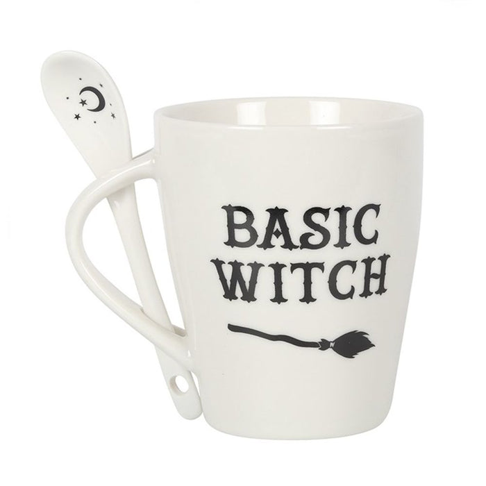 Basic Witch Mug and Spoon Set - The Gift Cabin UK