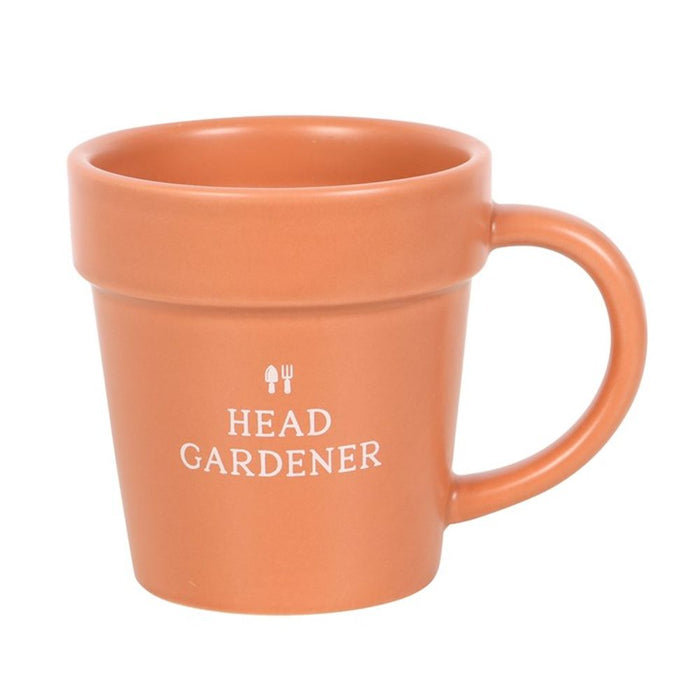 Head Gardener Ceramic Plant Pot Mug and Spoon - The Gift Cabin UK