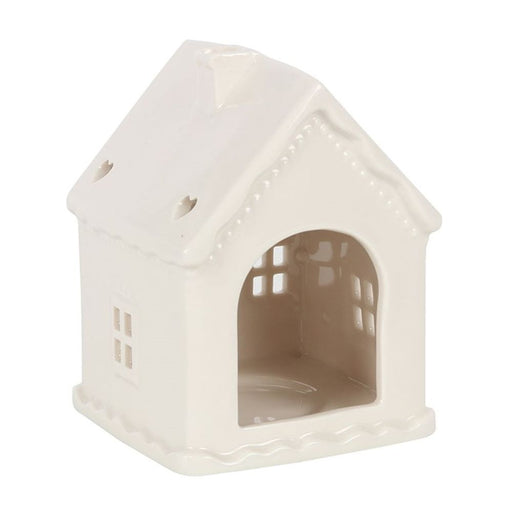 White Gingerbread House Tealight Holder - The Gift Cabin UK