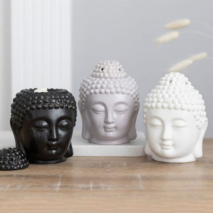 White Buddha Head Oil Burner - The Gift Cabin UK