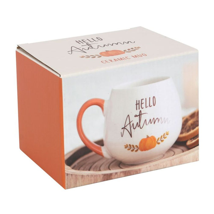 Hello Autumn Rounded Mug - The Gift Cabin UK