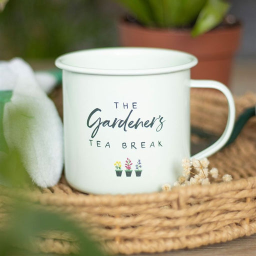 Gardener's Tea Break Enamel Mug - The Gift Cabin UK