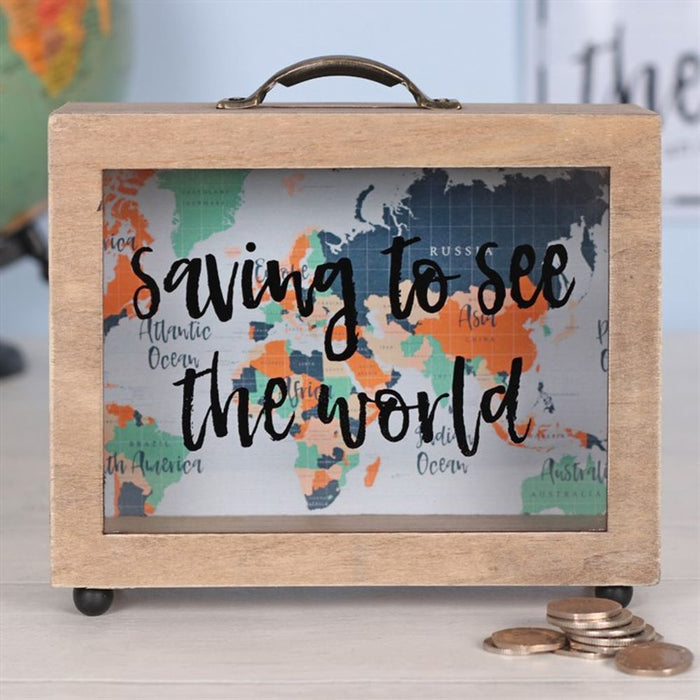 Saving to See the World Money Box - The Gift Cabin UK