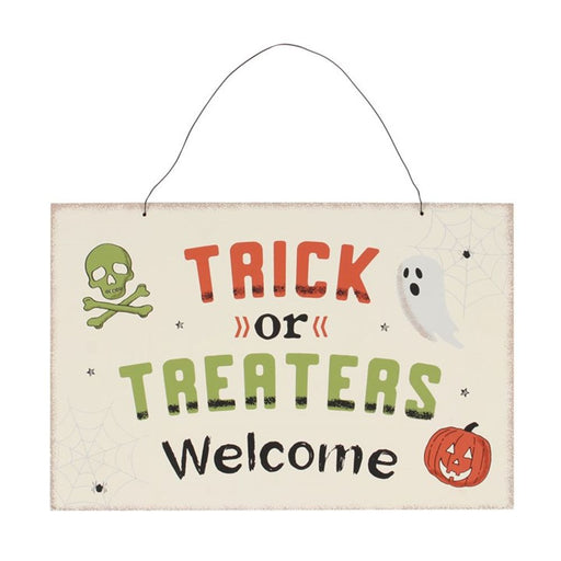 Trick or Treaters Welcome Hanging Sign - The Gift Cabin UK