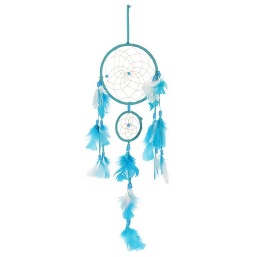 Teal Double Dreamcatcher with Tassels - The Gift Cabin UK