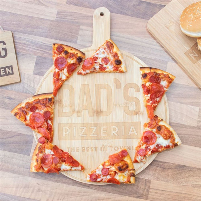 Dad's Pizzeria Bamboo Pizza Board - The Gift Cabin UK