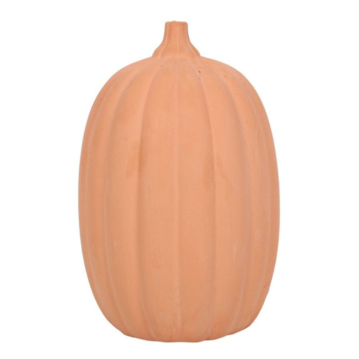 23cm Terracotta Pumpkin Ornament - The Gift Cabin UK